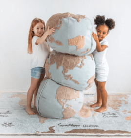 Puff Mapa Mundi 45 x 50 x 50 cm