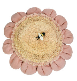 Almofada de chão Pink Daisy Ø 70 cm