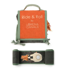 Almofada Ride & Roll MilkyWay Foguete: 19 x 19 x 20 cm   faixa: 20 x 400 cm