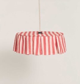 Lustre VIBES vermelho 40 x 12 cm