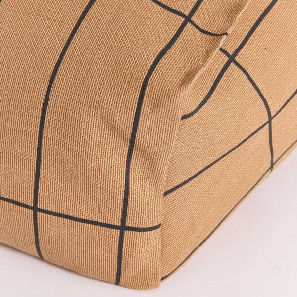 Puff VIBES beanbag preto e bege 74 x 40 x 60 cm