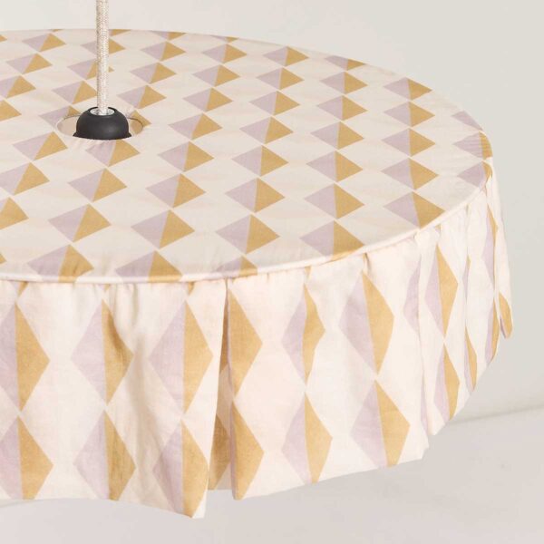 Lustre VIBES harlequim lilás e mostarda 50 x 12 cm