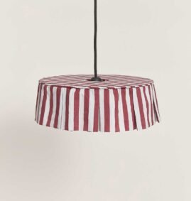 Lustre VIBES listras castanha 40 x 12 cm