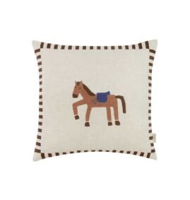 Almofada VIBES linho horse 40 x 40 x 8 cm