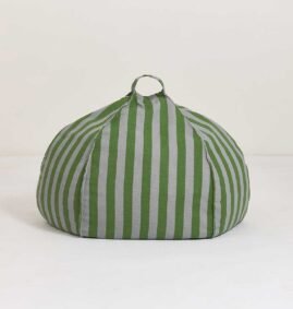 Puff VIBES round Azul e verde 70×30 cm