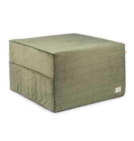 Colchão Multifuncional 3 em 1 Eco-velvet olive green 57 x 57 x 36 cm