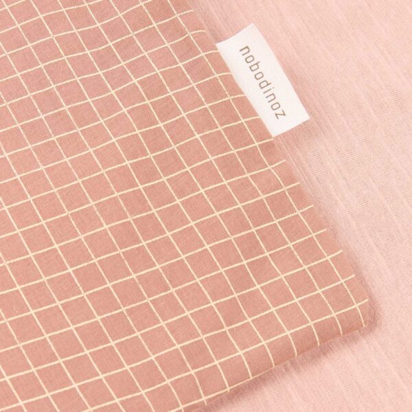 Manta extra soft recem-nascido Blush lemon grid 70 x 100 cm