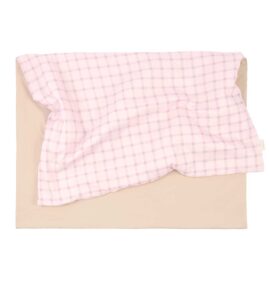 Manta extra soft recem-nascido Mauve pink Squares 70 x 100 cm
