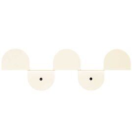 Cabideiro de parede aço Ivory  37 x 12 x 4  cm