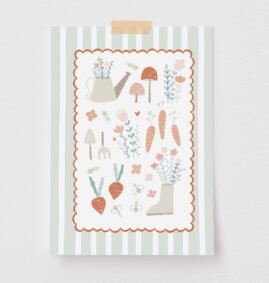 Pôster Decorativo Jardinagem 29,7 x 42 cm