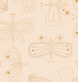 Papel de Parede Casa de Borboleta color Amarelo 2,80 x 0,45 m