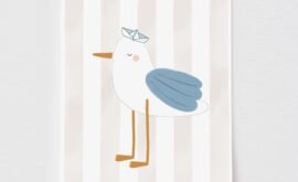 Pôster Decorativo Gaivota 50 x 70 cm