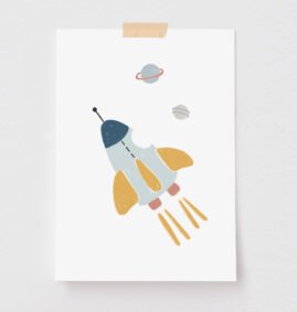 Pôster Decorativo Foguete 40 x 50 cm