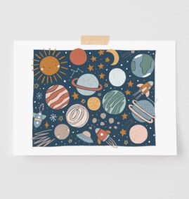 Pôster Decorativo Planetário 29,7 x 42 cm