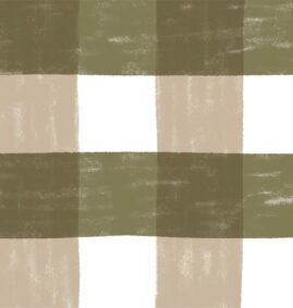 Papel de Parede Vichy P Verde e Bege  2,80 x 0,45 m