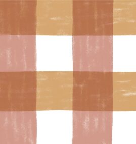 Papel de Parede Vichy P Rosa e Amarelo  2,80 x 0,45 m