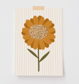 Pôster Decorativo Girassol 50 x 70 cm