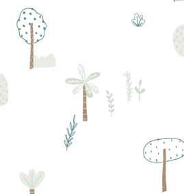 Papel de Parede Árvores Verde 2,80 x 0,45 m