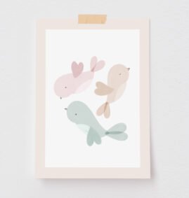 Pôster Decorativo Three Little Birds 50 x 70 cm