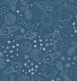 Papel de Parede Cosmos color Noite 2,80 x 0,45 m