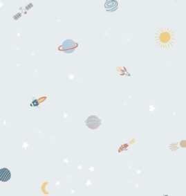 Papel de Parede Espaço  color Azul 2,80 x 0,45 m