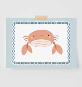 Pôster Decorativo Caranguejo não é peixe 29,7 x 42 cm
