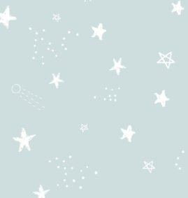 Papel de Parede Céu Estrelado color Azul bebê 2,80 x 0,45 m