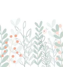Painel de Parede Aquarela e Flores Menta 2,80 x 0,45 m