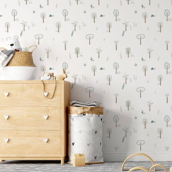 Papel de Parede Árvores Verde 2,80 x 0,45 m