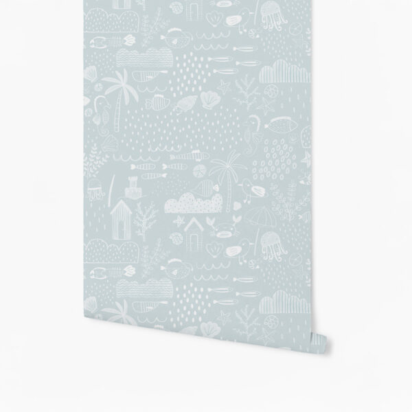 Papel de Parede Banco de Areia color Azul  2,80 x 0,45 m