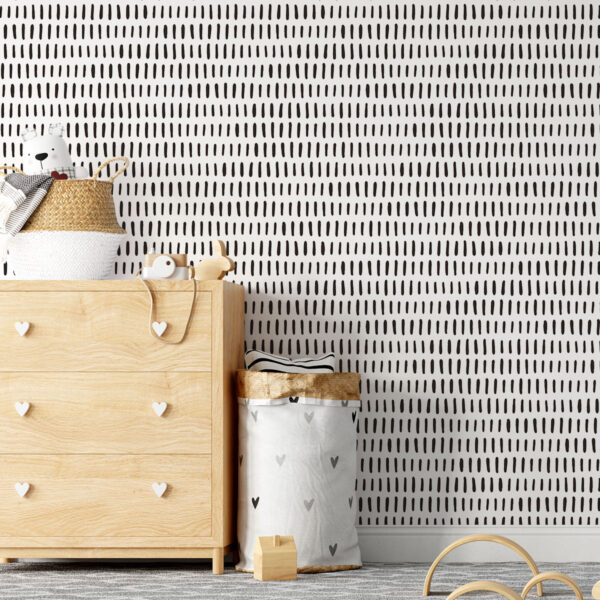 Papel de Parede Graminha P&B 2,80 x 0,45 m