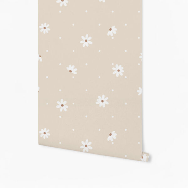 Papel de Parede Margaridas color Creme  2,80 x 0,45 m