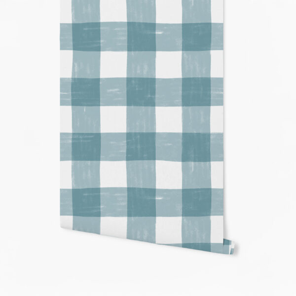 Papel de Parede Vichy P Azul Pedra 2,80 x 0,45 m