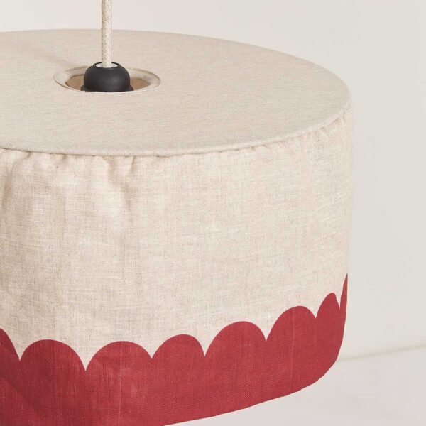 Lustre VIBES linho carmin 40 x 18 cm
