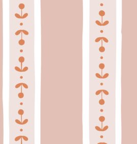 Papel de Parede Caminho de Sementes color Rosa 2,80 x 0,45 m