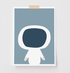 Pôster Decorativo Quero ser um Astronauta! 40 x 50 cm