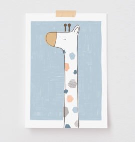 Pôster Decorativo Girafa 40 X 50 cm