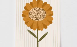Pôster Decorativo Girassol 40 x 50 cm