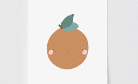 Pôster Decorativo Suco de Laranja 29,7 x 42 cm