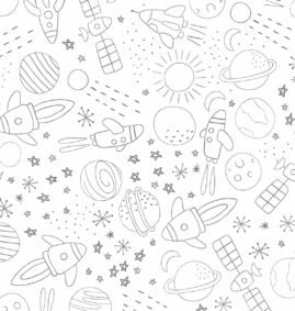 Papel de Parede Cosmos cinza 2,80 x 0,45 m