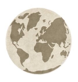 Tapete RugCycled Mapa Mundi Ø 120 cm