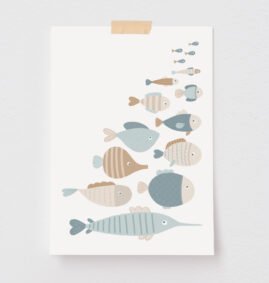 Pôster Decorativo Cardume 50 x 70 cm
