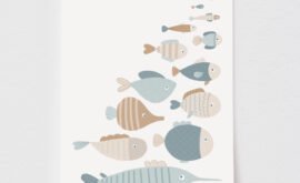 Pôster Decorativo Cardume 50 x 70 cm