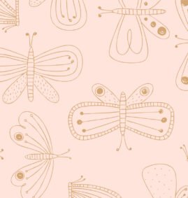Papel de Parede Casa de Borboleta color Nude 2,80 x 0,45 m