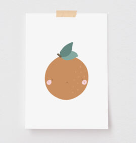 Pôster Decorativo Suco de Laranja 13 x 18 cm