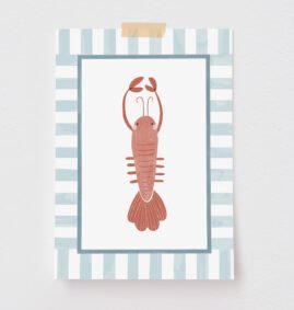 Pôster Decorativo Lagosta 29,7 x 42 cm