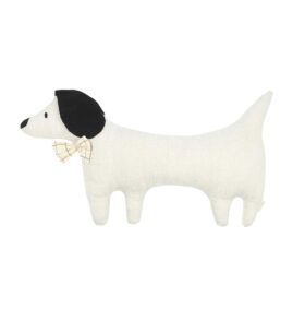 Almofada L1N0 linho Toby the dog Greige  60 x 10 x 8 cm