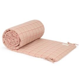 Protetor de berço Stories Pink red checks 207 x 32 x 2 cm