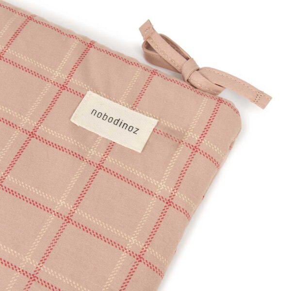 Protetor de berço Stories Pink red checks 207 x 32 x 2 cm