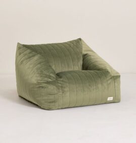 Puff beanbag Chelsea eco-velvet Olive Green 72 x 75 x 42 cm